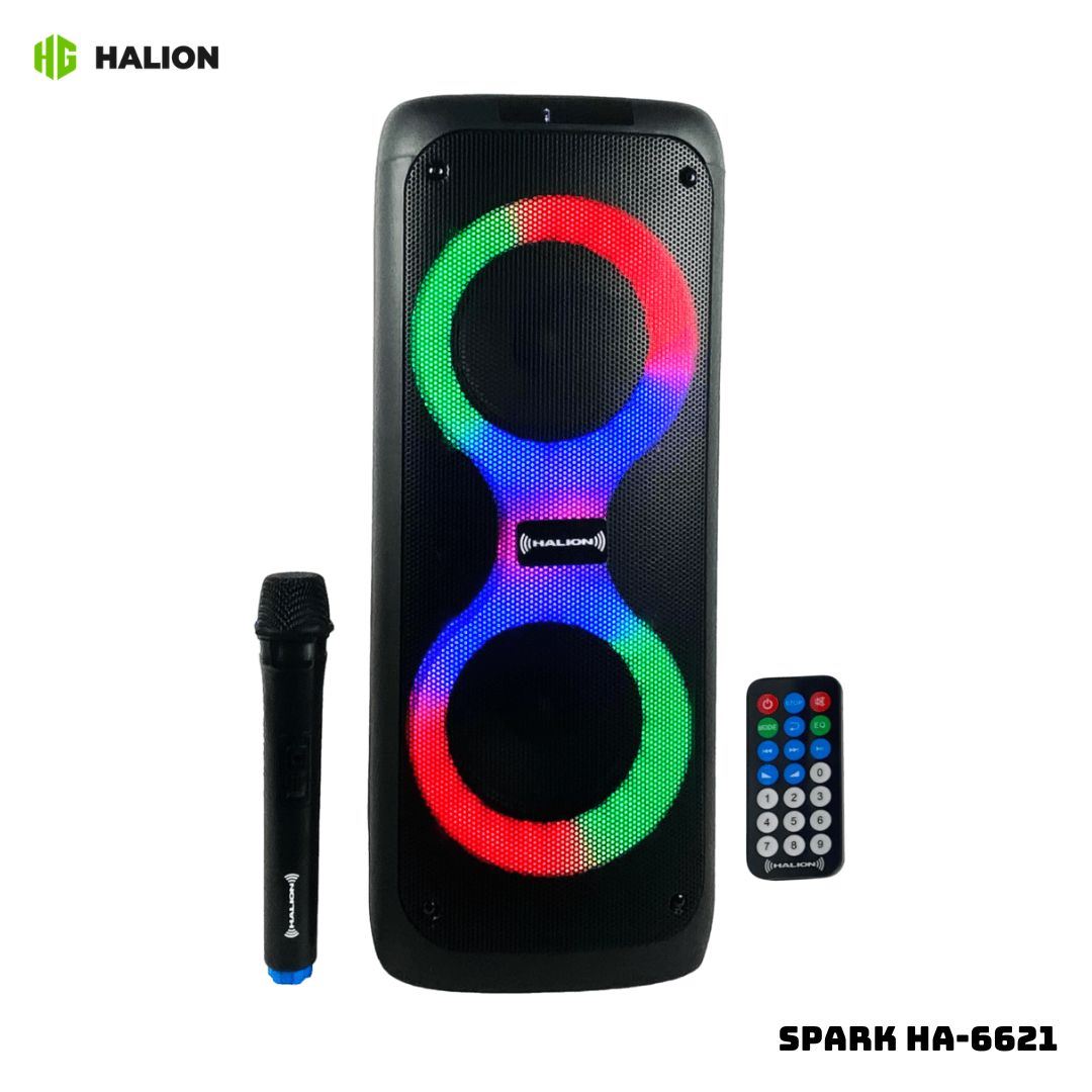 PARLANTE HALION 30W 1 MICROFONO BATERIA - SPARK HA-6621